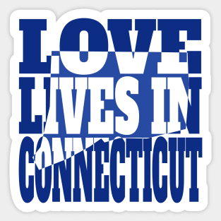 Love Lives in Connecticut Sticker